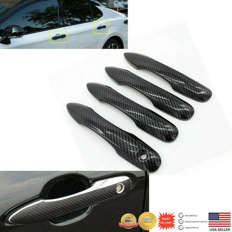Fit 2018-2023 Toyota Camry Door Handle Cover Trim (Carbon Fiber Print) 1