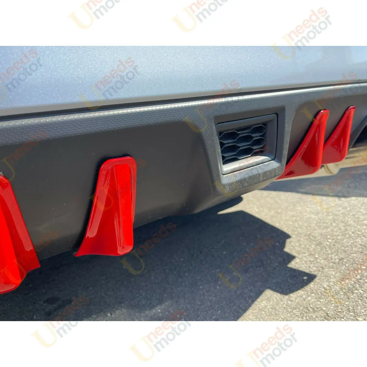 2015-2021 Subaru Wrx Sti Va - Rear Diffuser Shark Fins - Red 1
