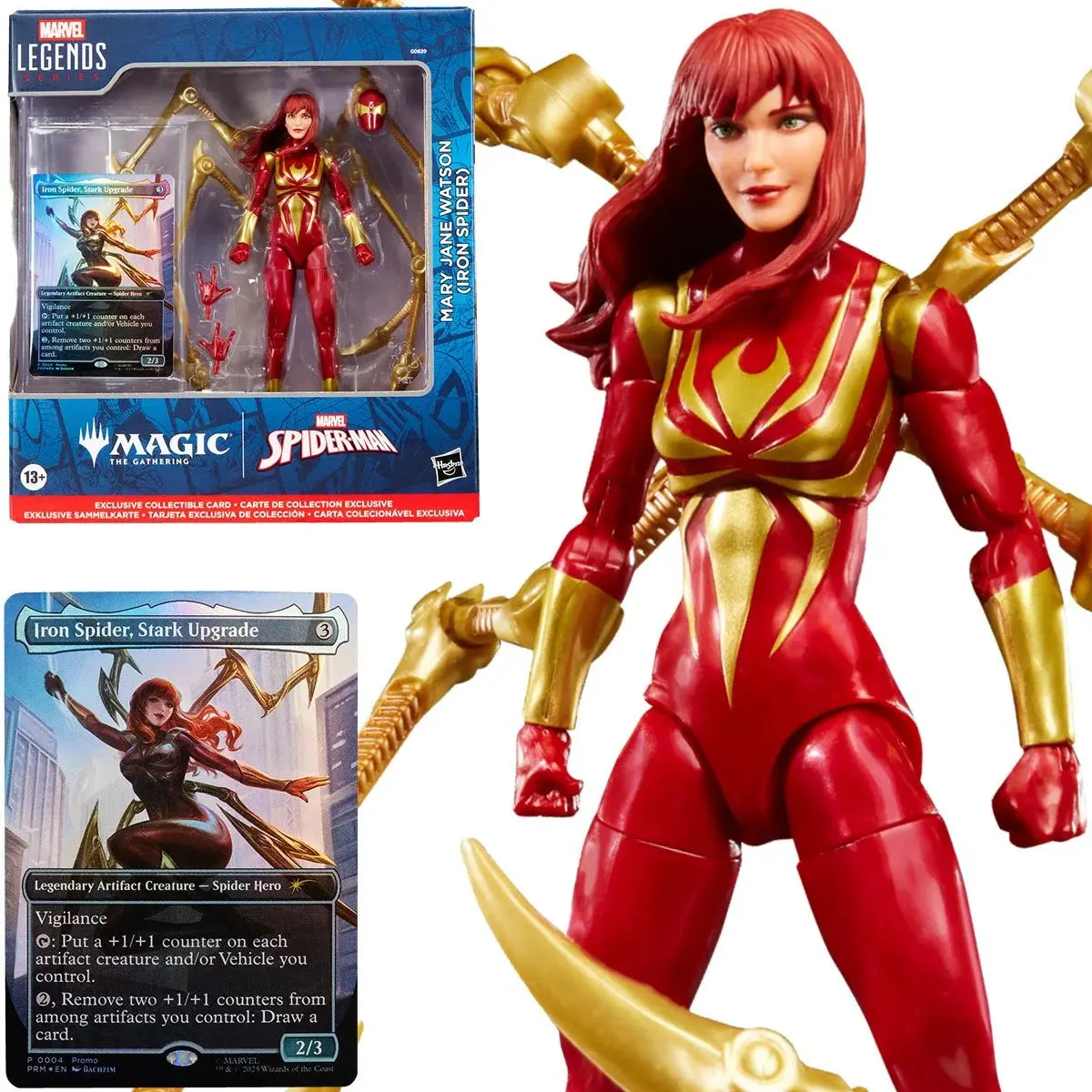 Marvel Legends - Magic The Gathering X Spider-Man - Mary Jane Watson Iron Spider W/ Promo Card 1