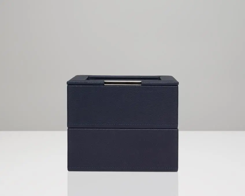 Stackable Set Of 2 - 6 Piece Watch Trays Navy 1