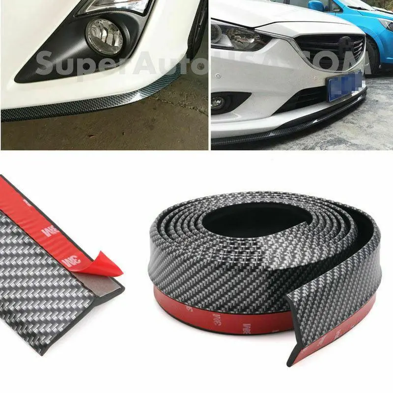 Universal Bumper Lip Splitter Body Spoiler Skirt Protector 100" (Carbon Fiber Print) 1