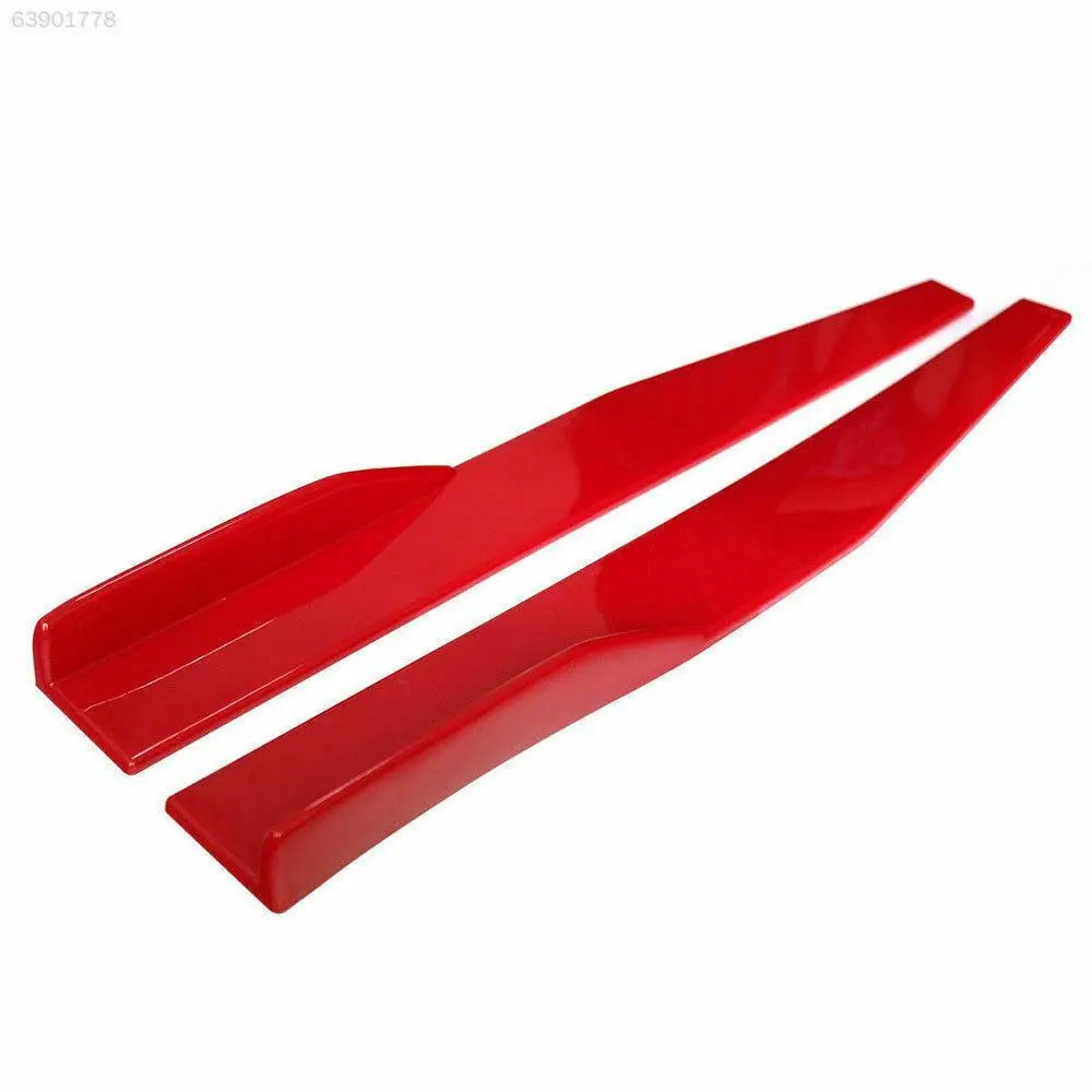 Fit 2008-2020 Subaru Legacy Side Skirts Splitters Spoiler Diffuser Wings (Red) 1