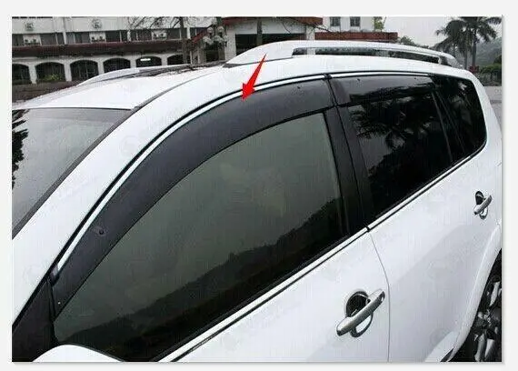 Fit 2010-2015 Toyota Prius Clip-On Chrome Trim Vent Window Visors Rain Sun Wind Guards Shade Deflectors 1