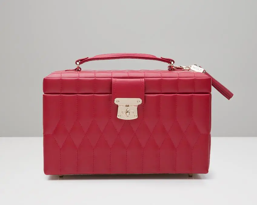 Caroline Medium Jewellery Case Red 1