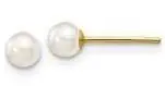14K Yellow Gold 3Mm Pearl Stud Earrings 1