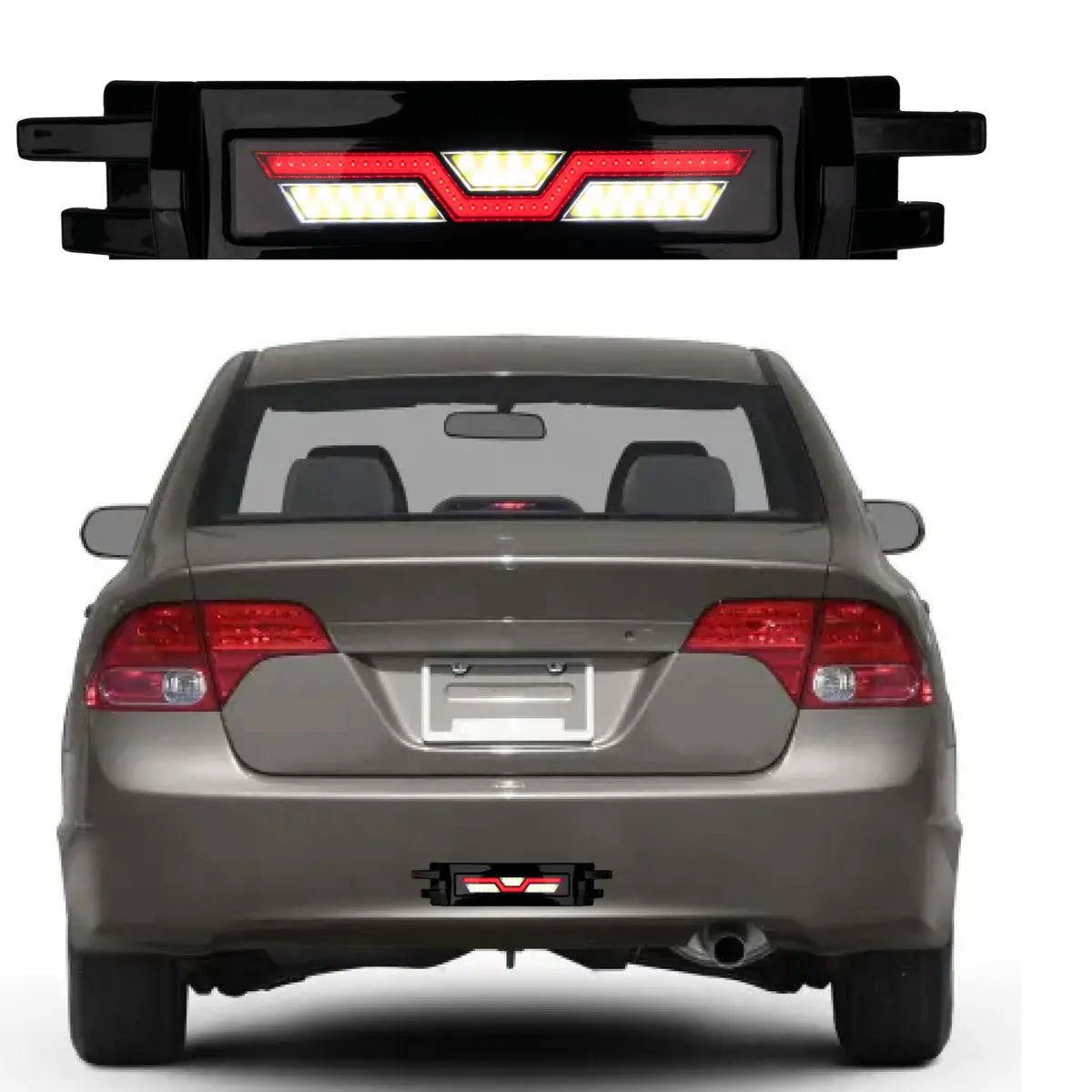 For Honda Civic Rear Lower Brake Reverse Led Light 1
