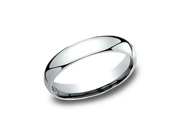 14K White Gold 4Mm Comfort Fit Wedding Band Size 10 1