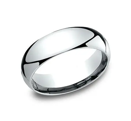 14K White Gold 7Mm Comfort Fit Wedding Band Size 9 1