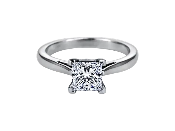 Platinum Princess Cut Solitaire Mounting-Center Stone Not Included 1