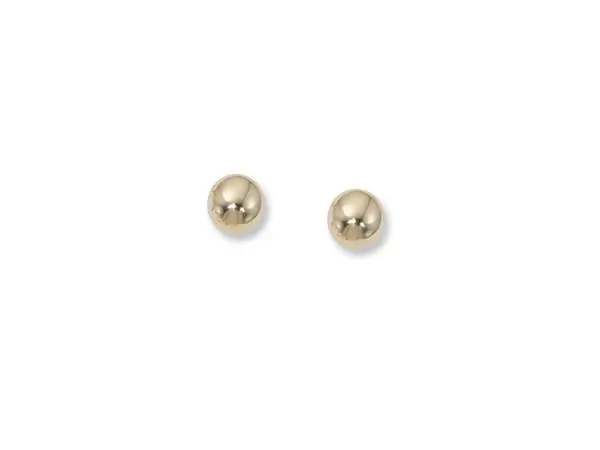 14K Yellow Gold 5Mm Ball Studs 1