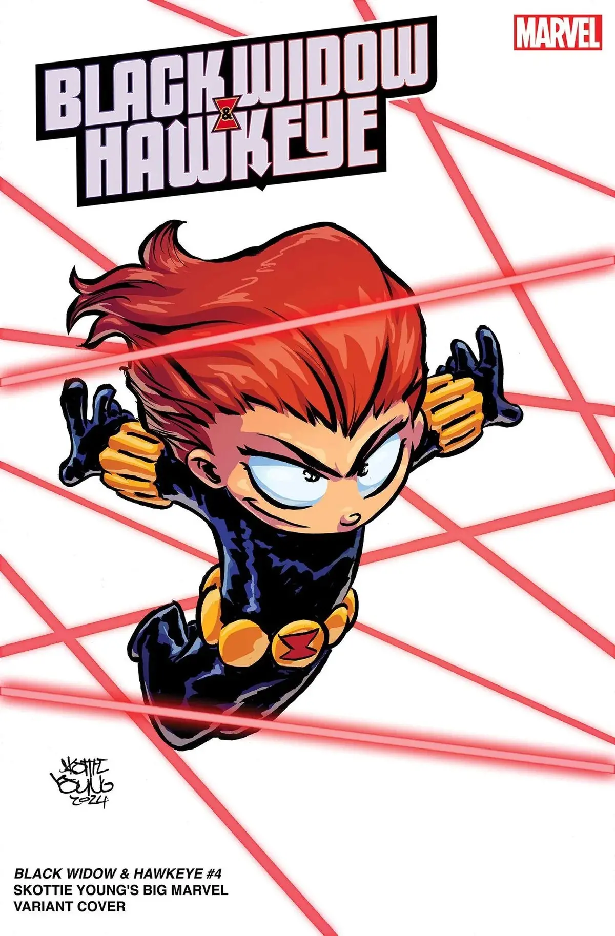 Black Widow And Hawkeye #4 Skottie Young Big Marvel Var 1
