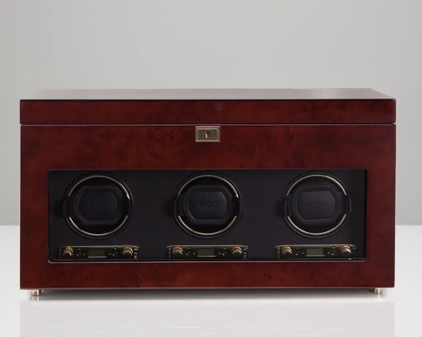 Savoy Triple Winder With Storage Burlwood 1