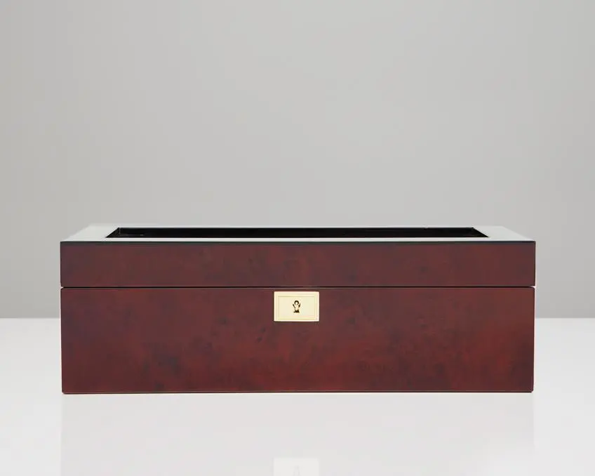 Savoy 5 Piece Watch Box Burlwood 1