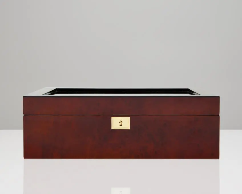 Savoy 10 Piece Watch Box Burlwood 1