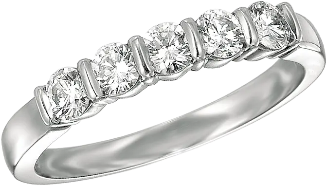 Platinum Diamond Bar Set Wedding Band 1