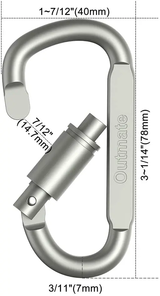 Aluminum Locking Carabiner 1