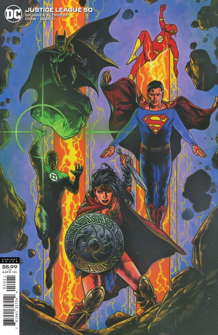 Justice League #50 Travis Charest  Var Ed 1