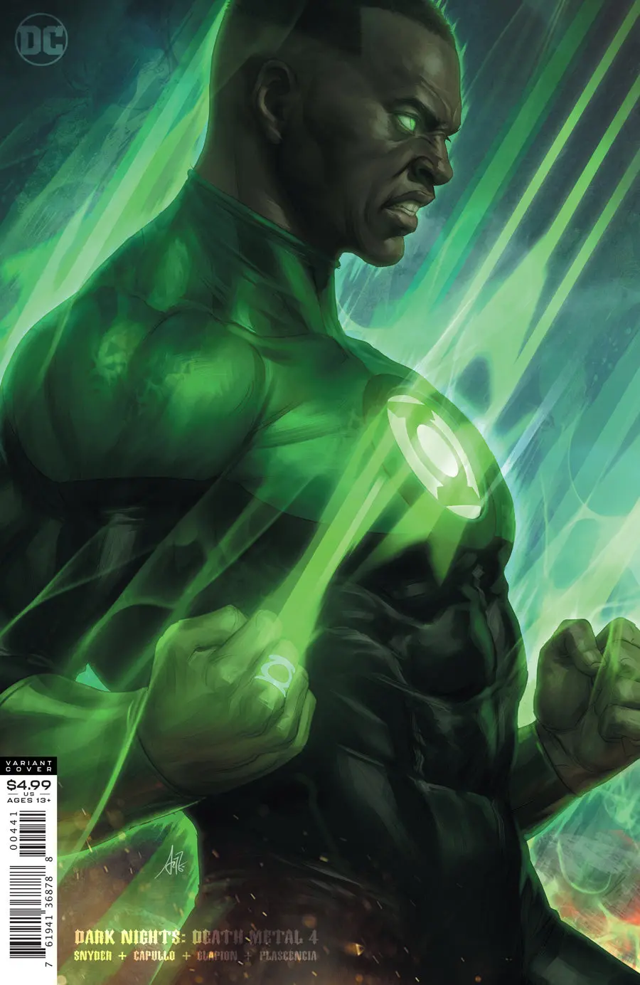 Dark Nights Death Metal #4 (Of 7) Cvr D Stanley Artgerm Lau Green Lantern John Stewart Var 1