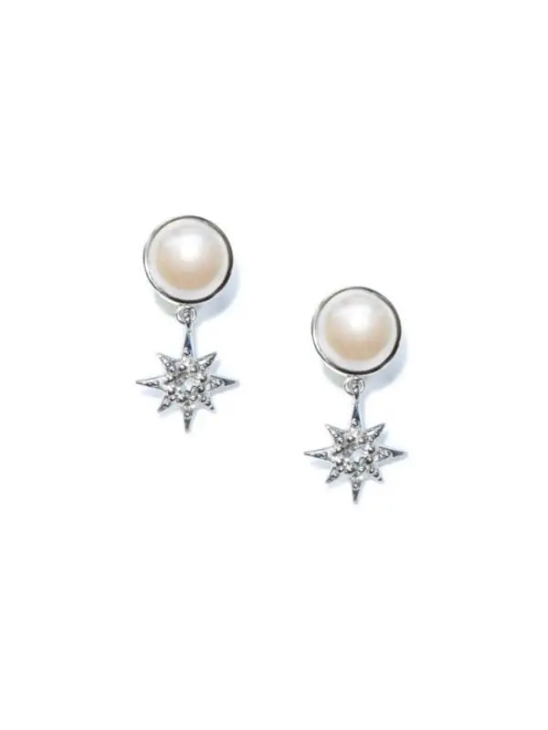 Sterling Silver Aztec Flating Micro Starburst Stud 1