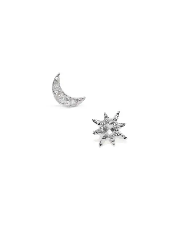 Sterling Silver Celestial White Topaz Earrings 1