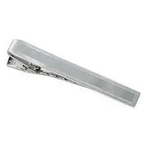 Sterling Silver Satin Tie Bar 1