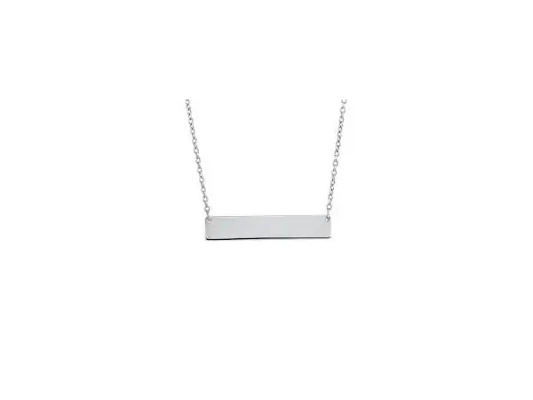 Sterling Silver Name Plate Necklace 1