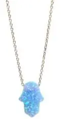 Sterling Silver Opalite Chamsa Pendant 1