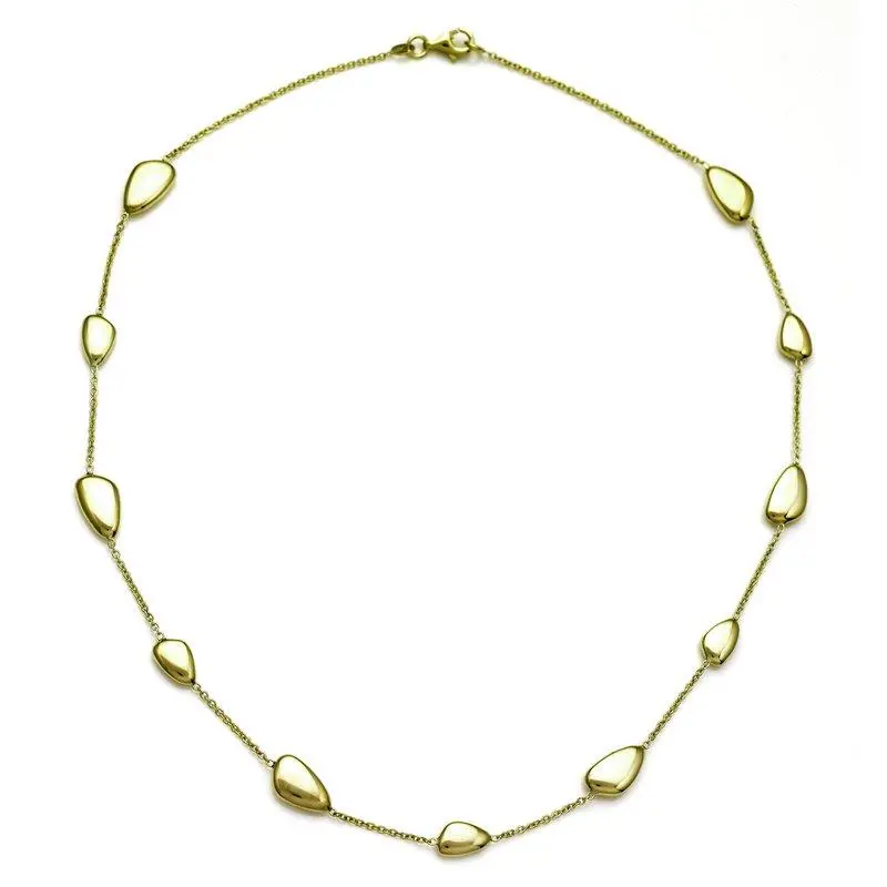 14K Yellow Gold Oblong Link Necklace 1