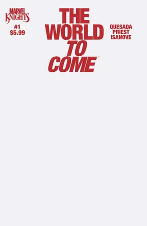 Marvel Knights The World To Come #1 (Of 6) Blank Cover Var 1