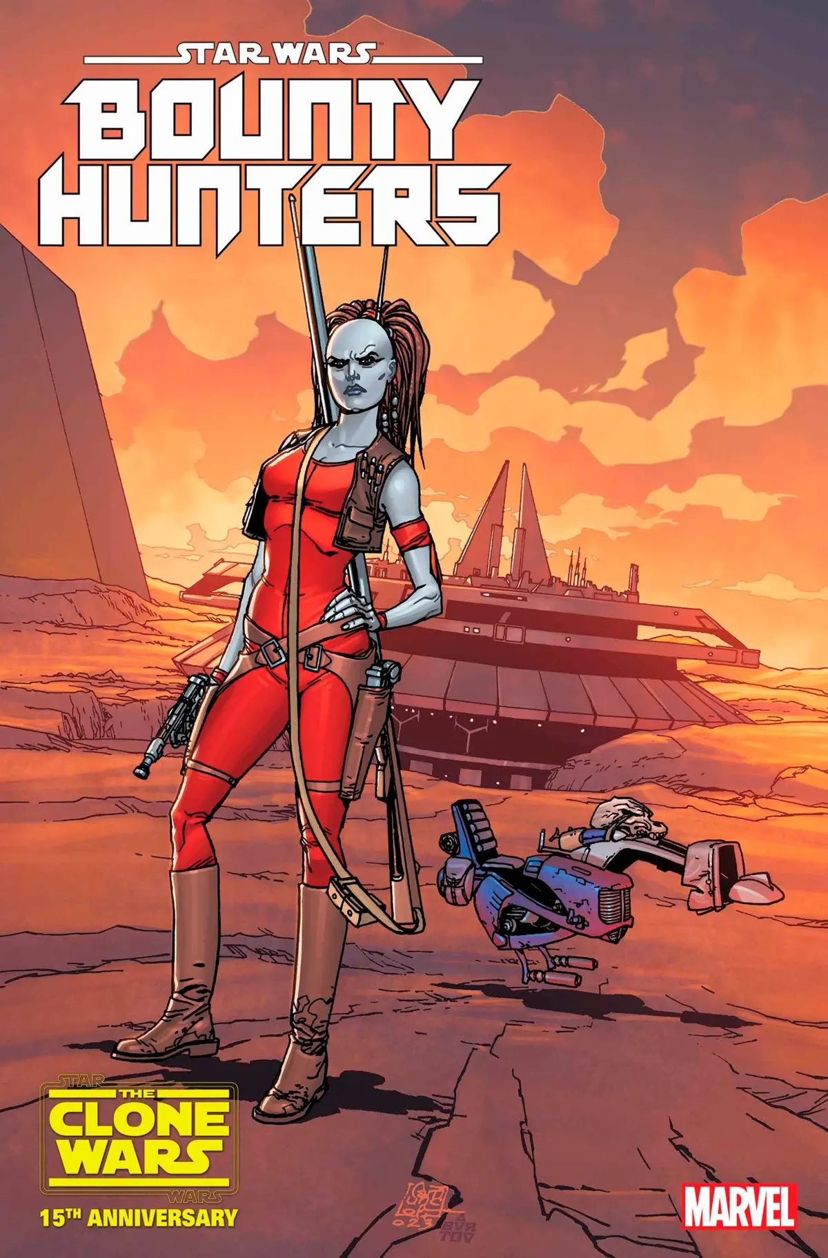 Star Wars: Bounty Hunters 37 Giuseppe Camuncoli Aurra Sing Star Wars: Clone Wars 15Th Anniversary Variant [Dd] 1