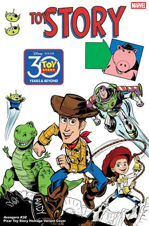 Avengers #32 Marco Forcelloni Pixar Toy Story Homage Variant 1