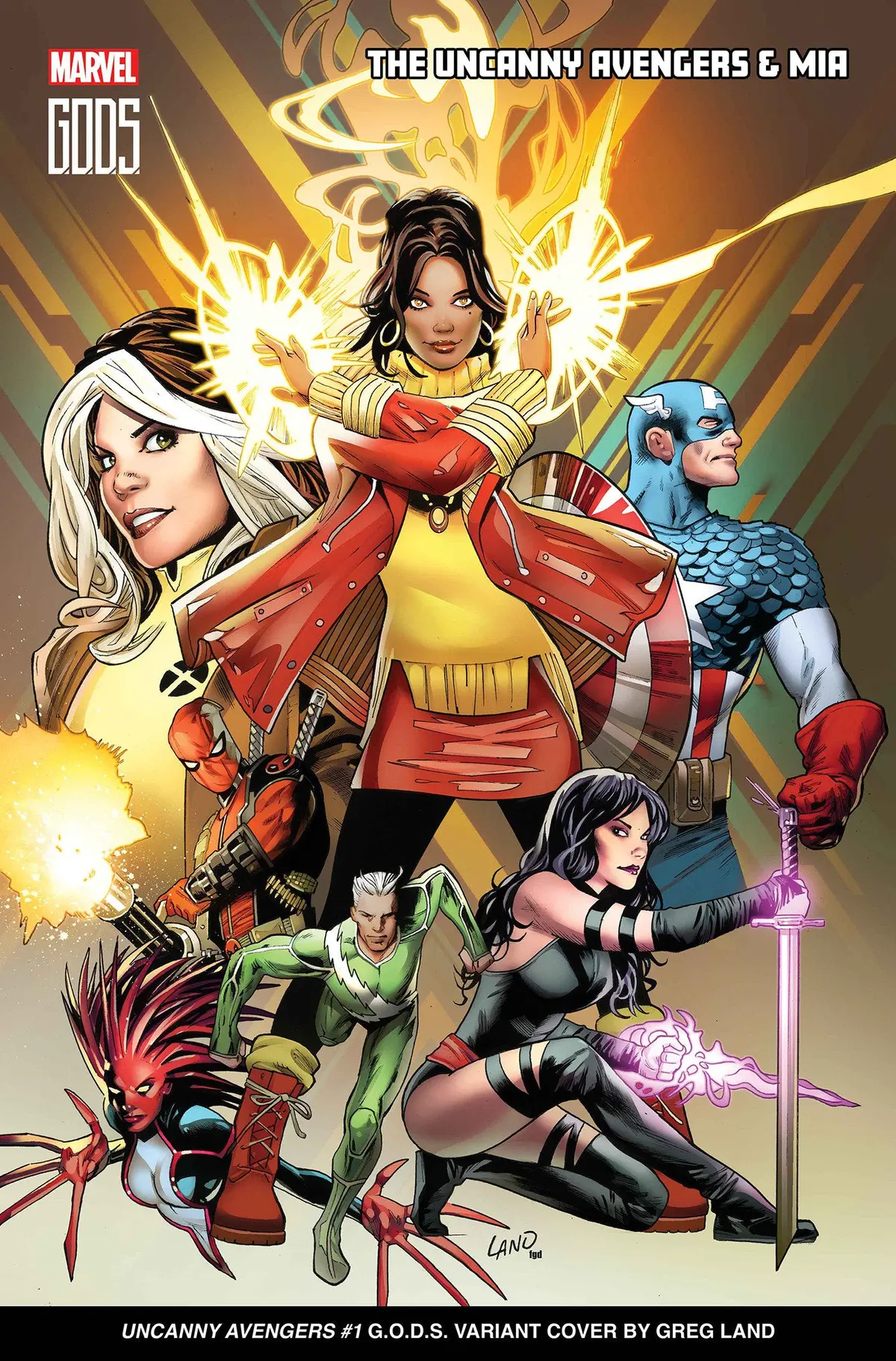 Uncanny Avengers #1 Greg Land G.O.D.S. Variant 1