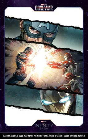 Captain America Cold War Alpha #1 Mcniven Infinity Saga Phase 3 Variant 1