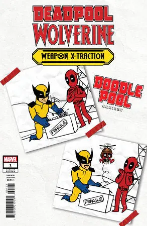 Deadpool Wolverine Weapon X-Traction #1 Doodlepool Var 1