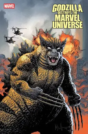 Godzilla Destroys The Marvel Universe #4 Dave Wachter Marvelzed Wolverine-Zilla Variant 1