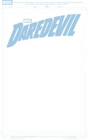 Daredevil #1 Blue Line Blank Cover Variant 1