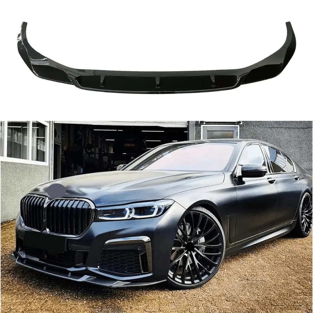 For 2020-2022 Bmw 7 Series G12 Gloss Black Front Bumper Lip Spoiler 1