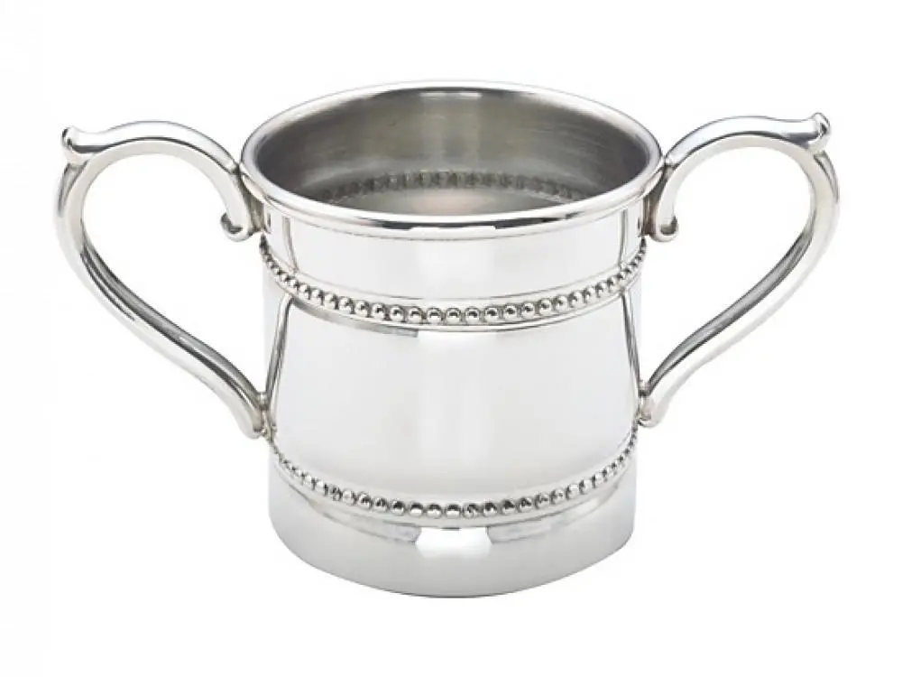 Pewter Baby Beads Double Handled Cup 1