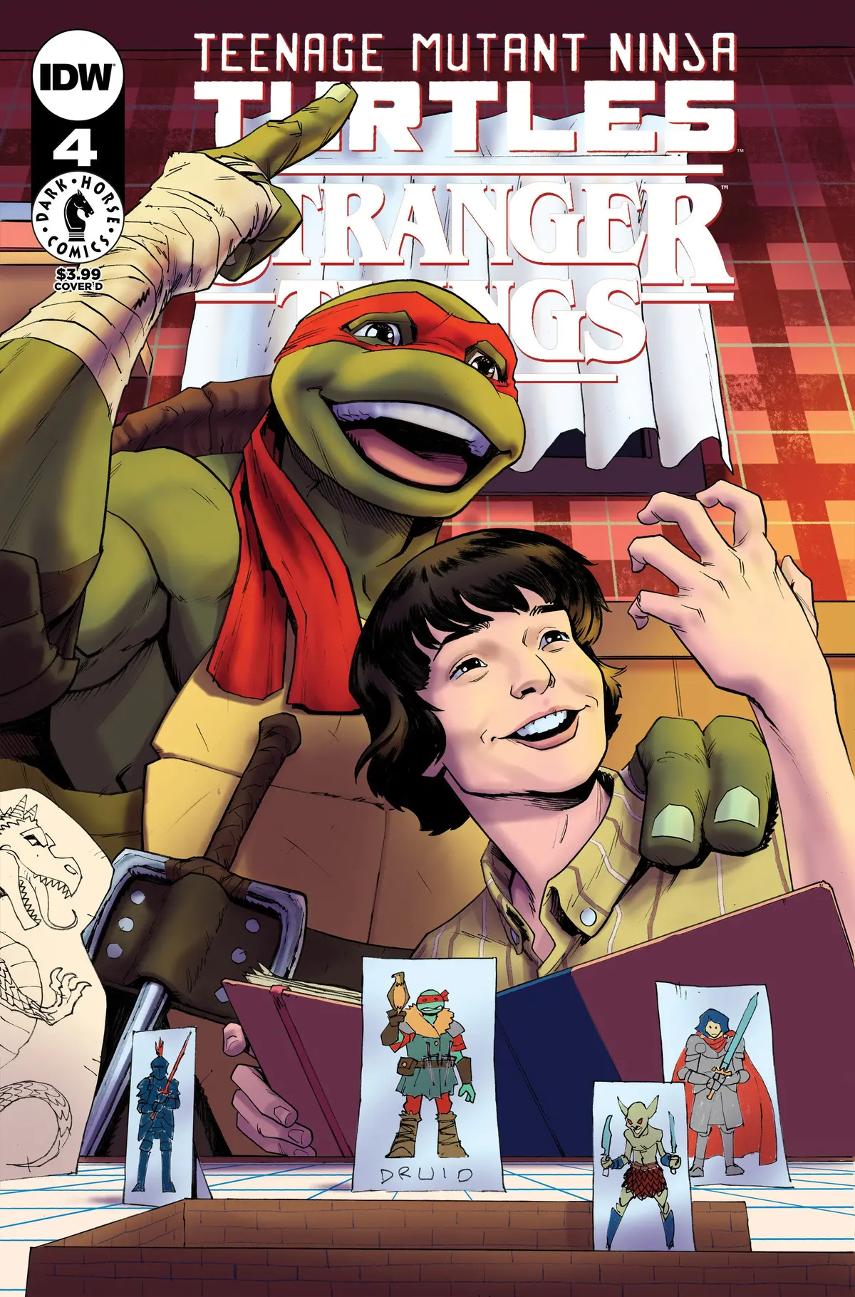 Tmnt X Stranger Things #4 Cvr D Gorham 1