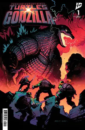 Teenage Mutant Ninja Turtles X Godzilla #1 Variant Ri 1/25 Foil (Burnett) 1