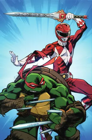 Mighty Morphin Power Rangers/Teenage Mutant Ninja Turtles Iii #2 N 1:5 Foc Incv (Full Art, Foil, Randolph) 1