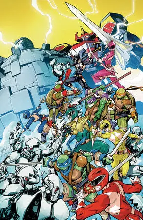 Mighty Morphin Power Rangers/Teenage Mutant Ninja Turtles Iii #4 M 1:5 Foc Incv (Full Art, Foil Stamp, Prasetya) 1