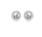 14K White Gold 8Mm Ball Earrings 1