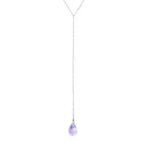 Sterling Silver Amethyst Drop Y Necklace 1