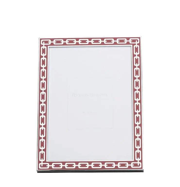 Silver Plate Red Silver Link Poppy 4" X 6" Frame 1