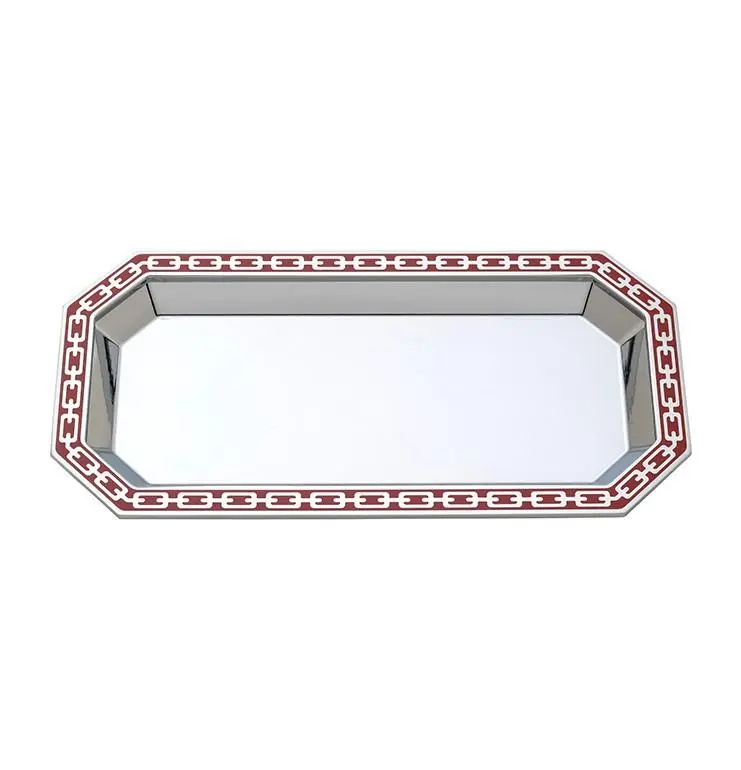 Silver Plate Poppy Silver Link Tray 1