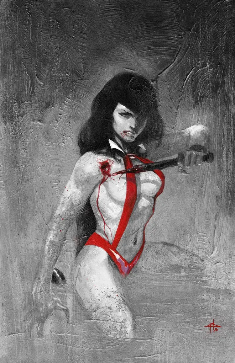 Vampirella Trial Of The Soul One Shot Dell’Otto B&W Virgin Variant 1