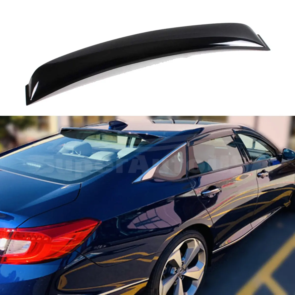 Fit 2018-2023 Honda Accord Sedan Rear Roof Window Spoiler Deflector 1