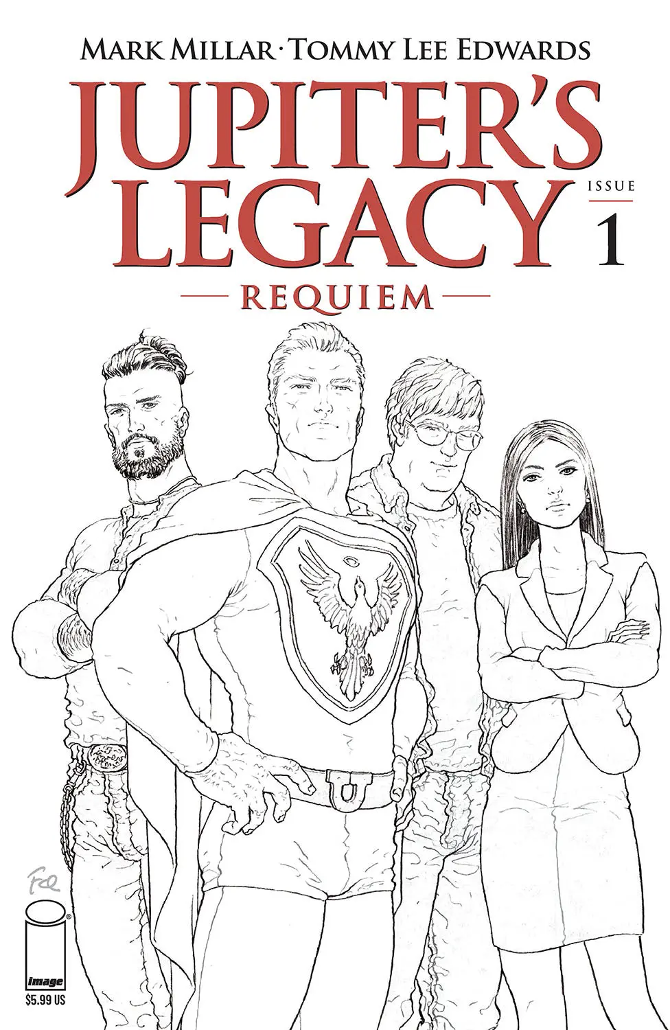 Jupiters Legacy Requiem #1 (Of 12) Cvr C Quitely B&W (Mr) 1