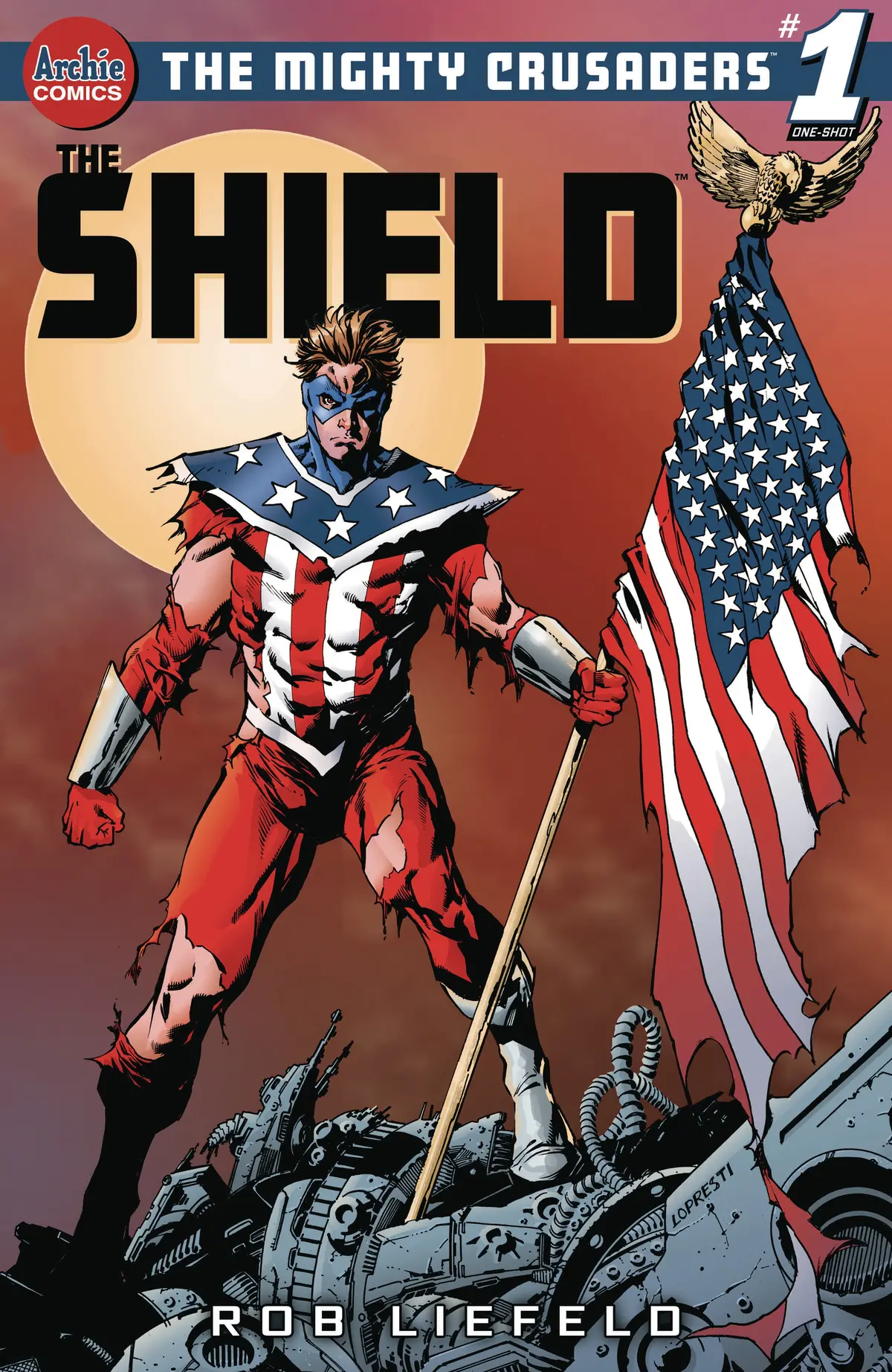 Mighty Crusaders One Shot The Shield Cvr C Aaron Lopresti 1